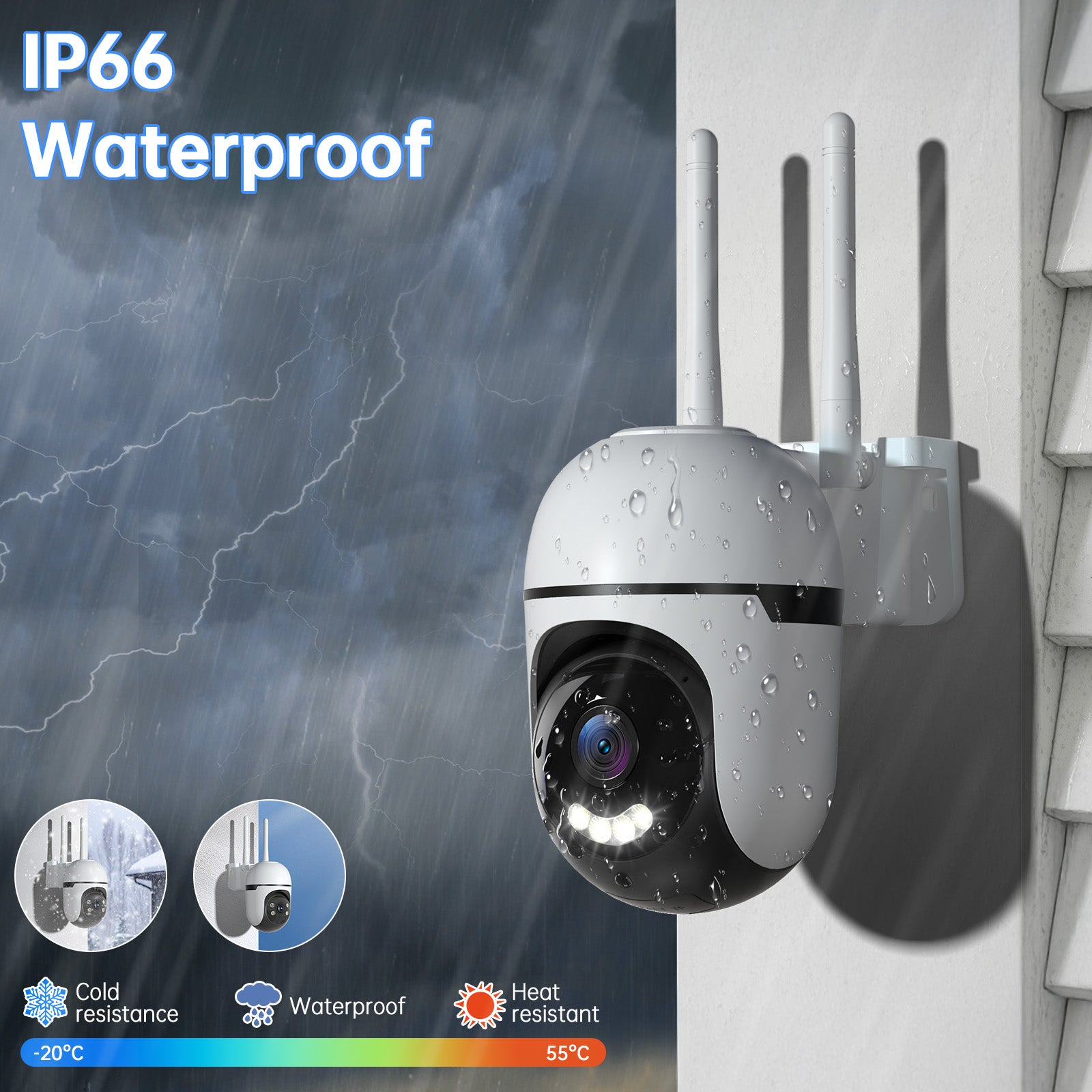 3MP PTZ Wireless Indoor Outdoor Mini Camera CCTV Network Security System Wifi Camera - 5 - CJ