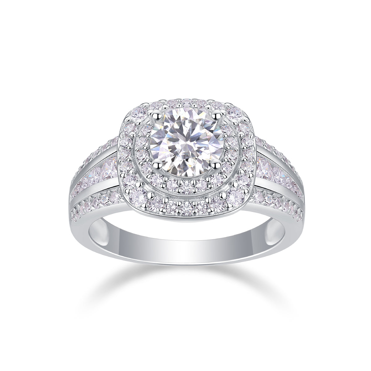 1Starry Sky Crown - A Fashionable Jewelry Ring Set With 1 - carat Moissan Diamond S925 Sterling Silver And Platinum - plated Diamond Prohibit TikTok sales - 5 - CJ