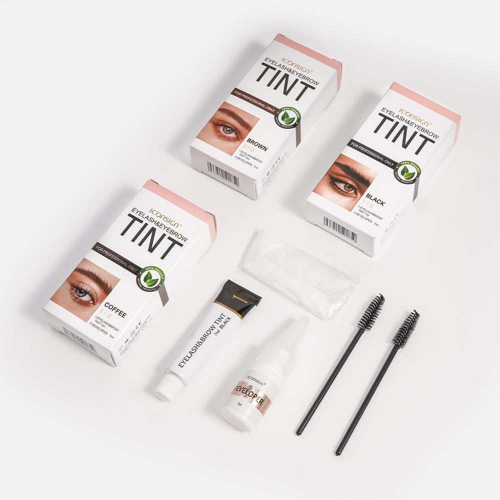 ICONSIGN Eyelash Eyebrow Dye Tint Kit Brow Lamination Mascara Lift Tinting Tattoo Dye Eyes Makeup Tools - 5.0 - CJ