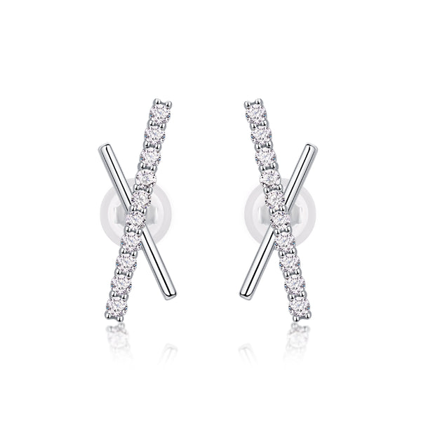 1Sky Meteor Diamond Set Moissanite Silver Earrings Luxury Fashion Diamond Earrings Stud Earrings Prohibit TikTok sales - 5 - CJ