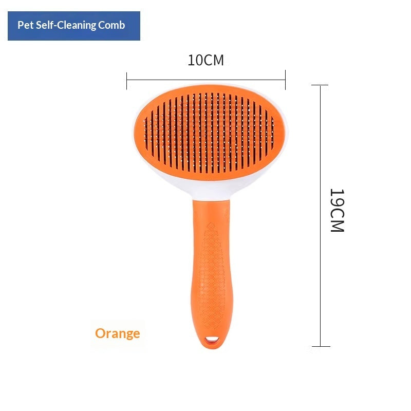 One - click Pet Hair Removal Steel Comb For Cats And Dogs - 0 - CJ