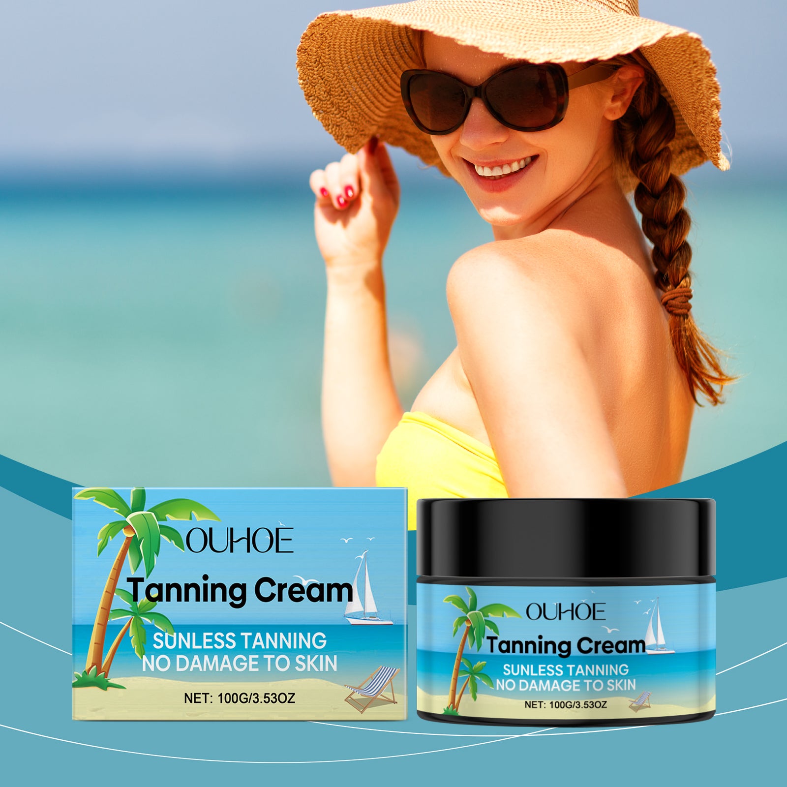 OUHOE Nourishing Skin Anti - Sunburn, Anti - Tanning Tan Moisturizing And Gentle Care Skin Care Anti - Tanning Cream - 5 - CJ