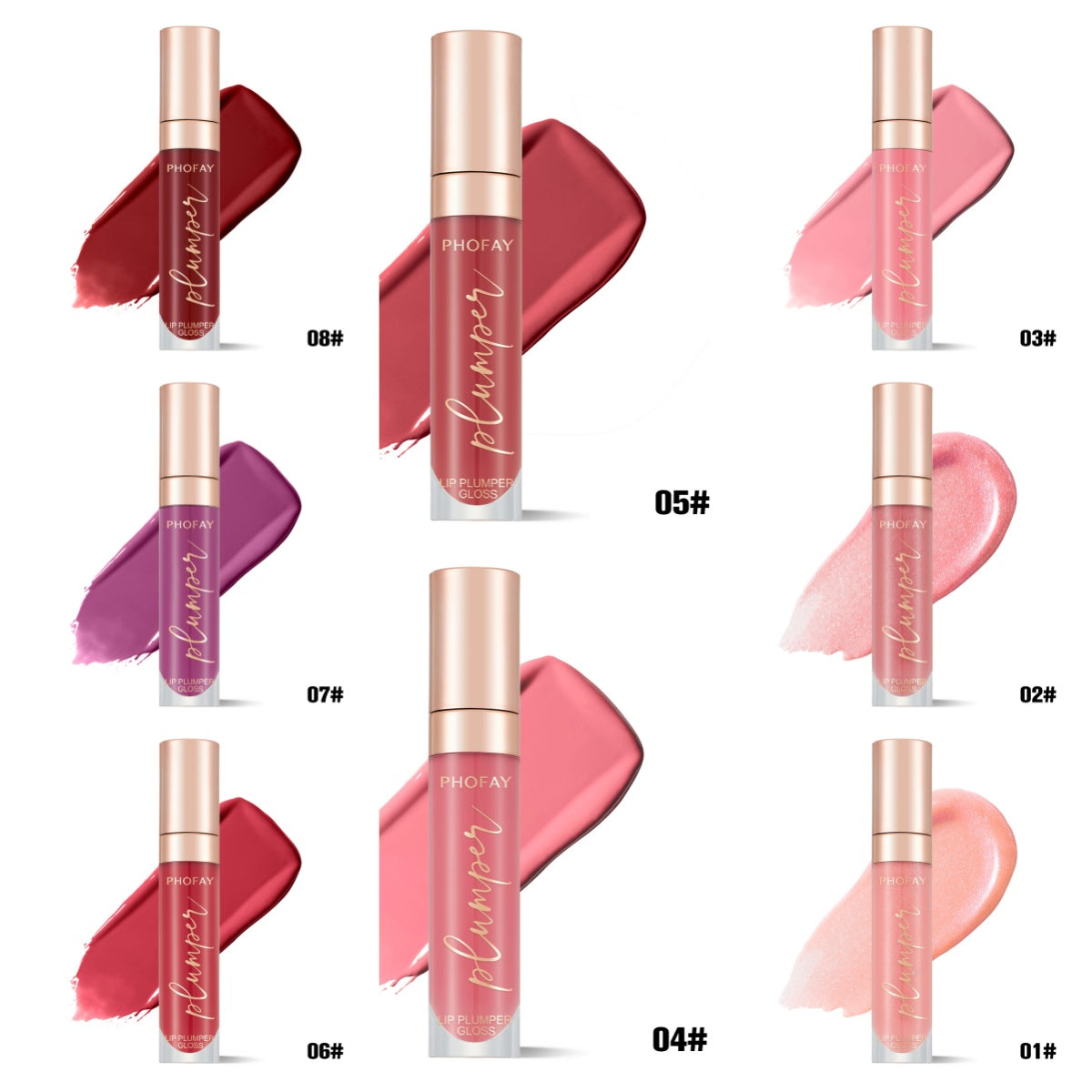 PHOFAY Shiny Lip Plumper Gloss - 4 - CJ