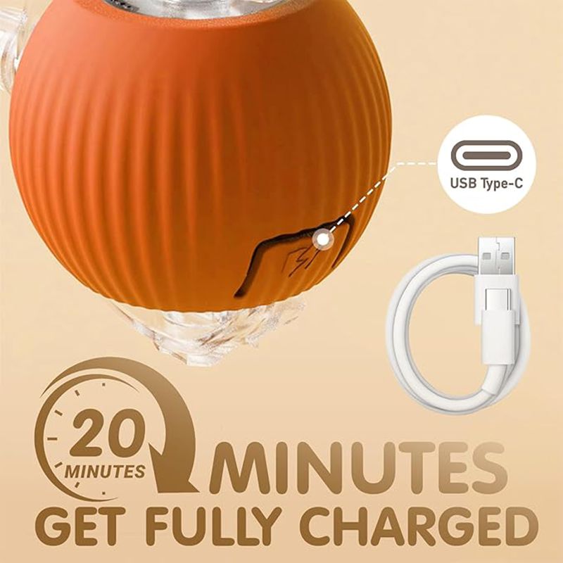 Cat Interactive Ball Toys Automatic Rolling Ball For Kitten Rechargeable Smart Pet Electric Toys With Teaser Sensor Cat Ball Toy - 4 - CJ
