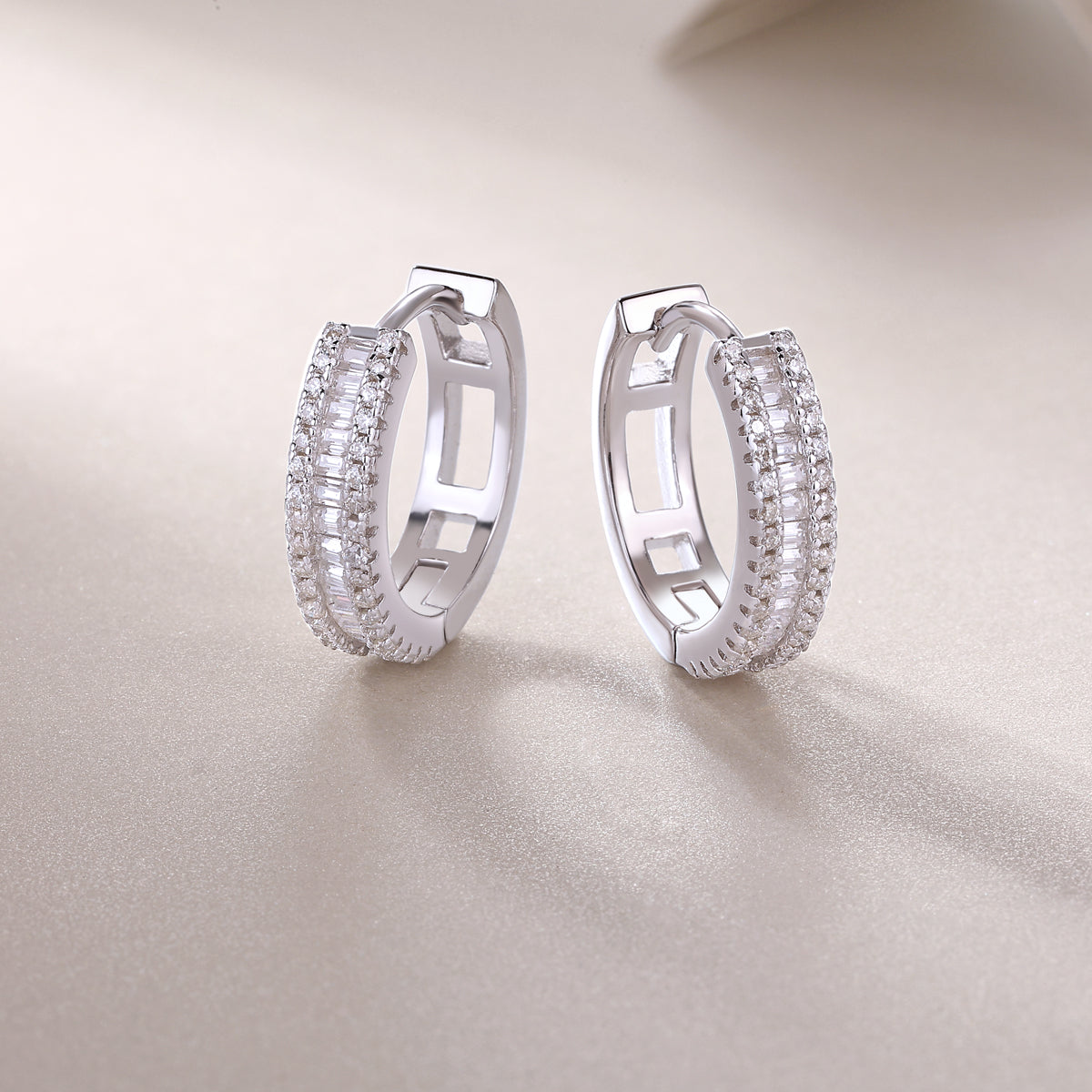 1Woven Light Luxury Fashion Diamond Earrings Stud Inlaid With Mosan Diamond Silver Ornaments Prohibit TikTok sales - 5 - CJ