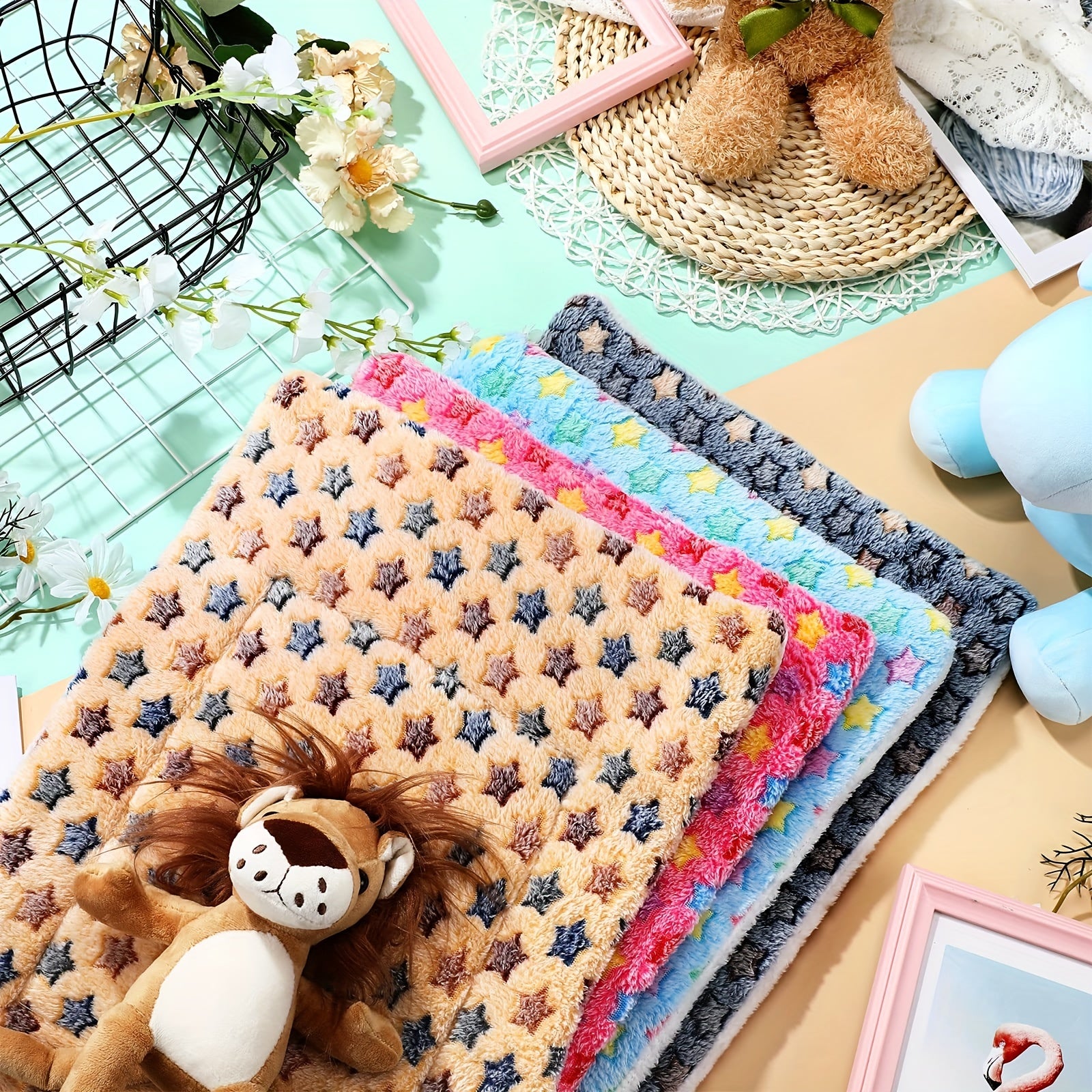 Pets Dog Bed Mat Crate Pad Soft Pet Bed Washable Crate Mat For Large Medium Small Dogs Reversible Fleece Dog Crate Kennel Mat Cat Bed Liner Super Soft Fluffy Premium Fleece Pet Blanket - 5 - CJ