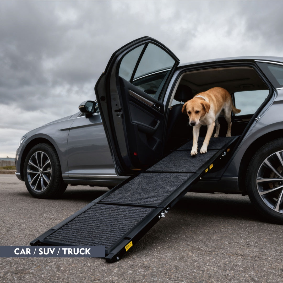 Dog Ramp For Car 71 Long 19.5 Wide Portable Dog Ramps For Large Dogs With Non - Slip Rug Surface Dog Car Ramp For SUV Car Truck, Folding Dog Ramp Up To 250LBS - 5 - CJ