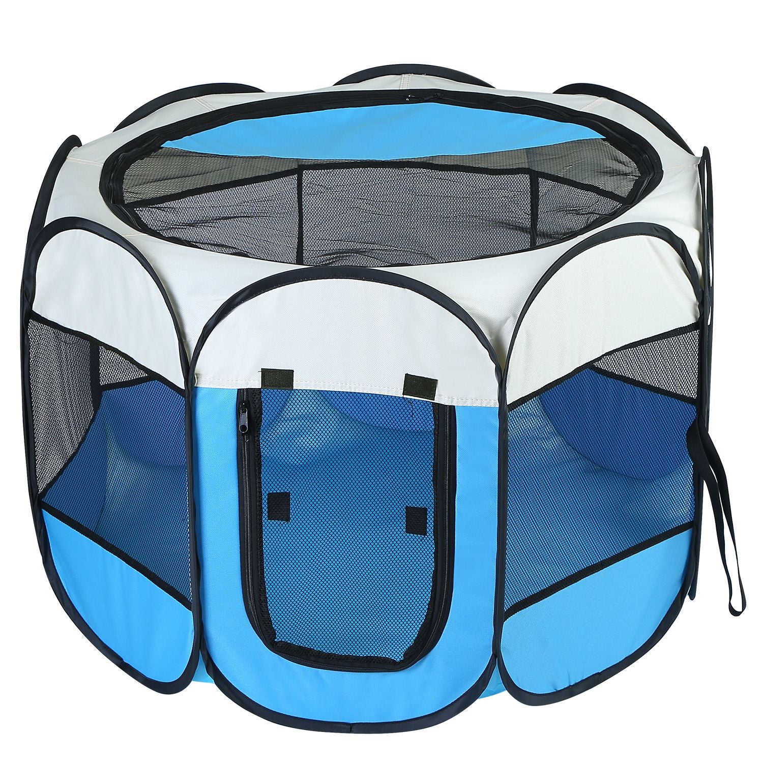 Pink - Blue Options - 1Pc Portable Foldable Pet Tent Exercise Pen Kennel Removable Zipper Top And Bottom Water Resistant Indoor Outdoor Use For Dogs Cats Other Pets - 5 - CJ