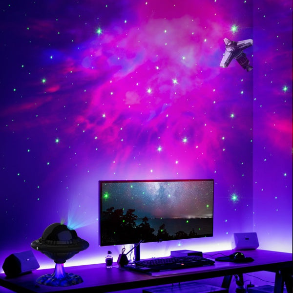 Flying Saucer Starry Sky Projection Light, Indoor Ambient Lighting Decoration - 5 - CJ