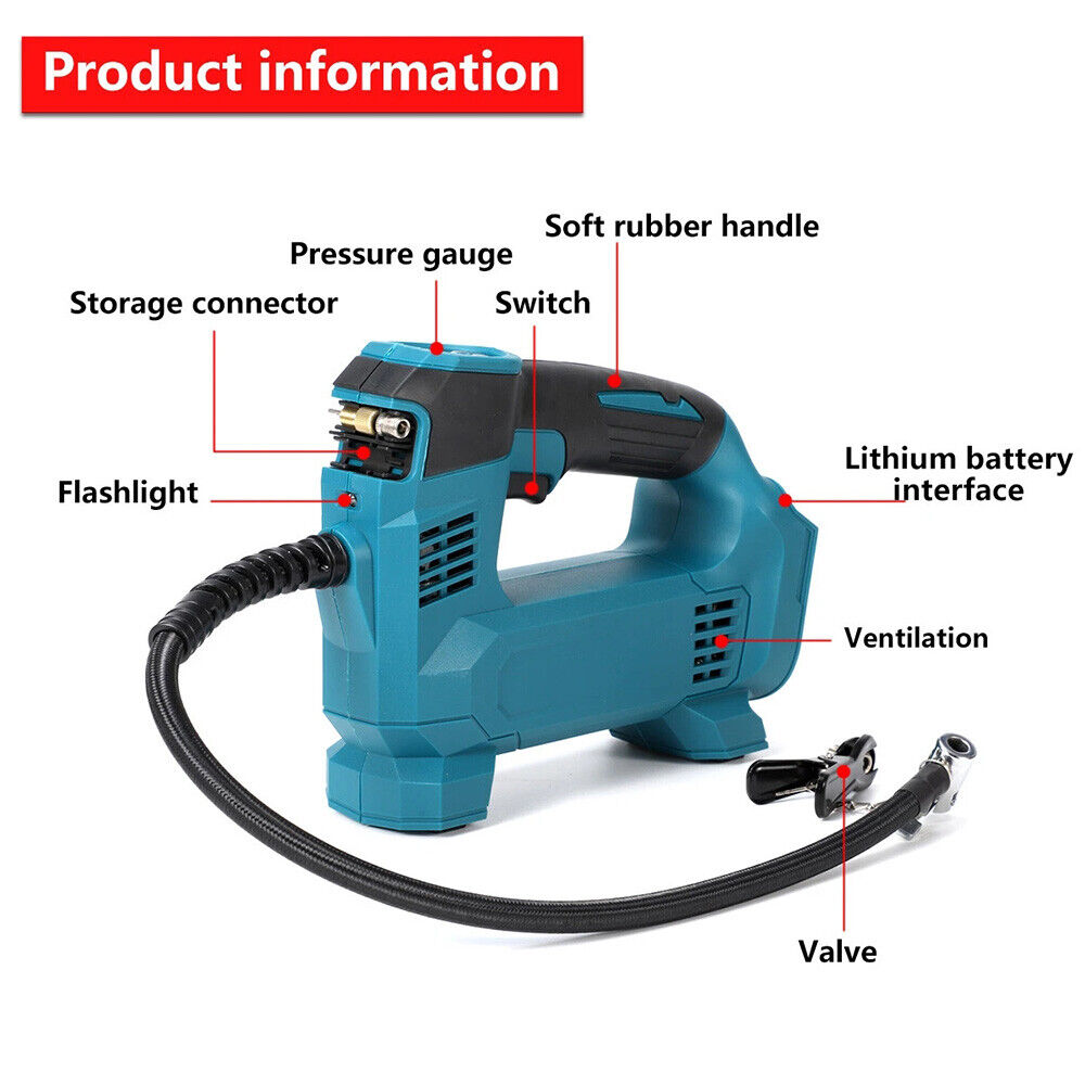 For 18V Cordless Inflator Body Only Car Digital Tyre Air Compressor - 5 - CJ