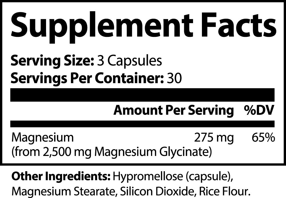 Magnesium Glycinate 90 Capsules - 5 - CJ