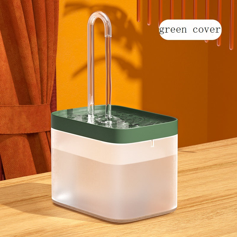 Automatic Cat Water Fountain Auto Filter USB Electric Mute Cat Drinker Bowl 1.5L Recirculate Filtring Drinker For Cats Pet Water Dispenser - 4 - CJ - Green cover - USB with protect - CJMY162507641OL