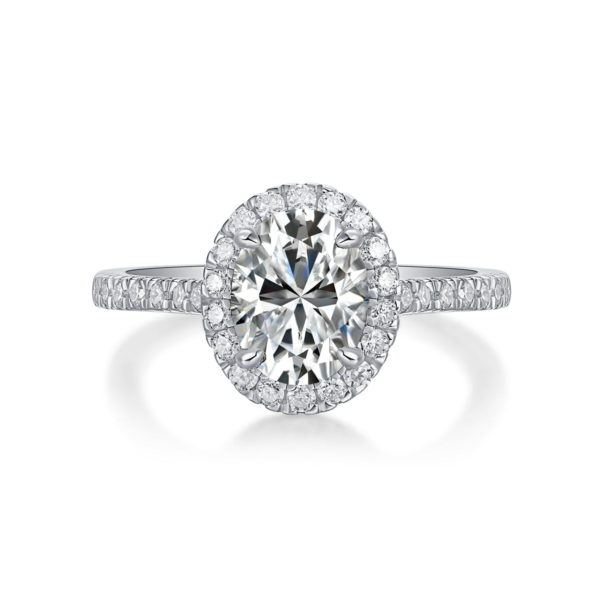 1Audrey Large Diamond Ring Luxury Fashion Set Moissanite Silver Ring Prohibit Tk Sales - 5 - CJ