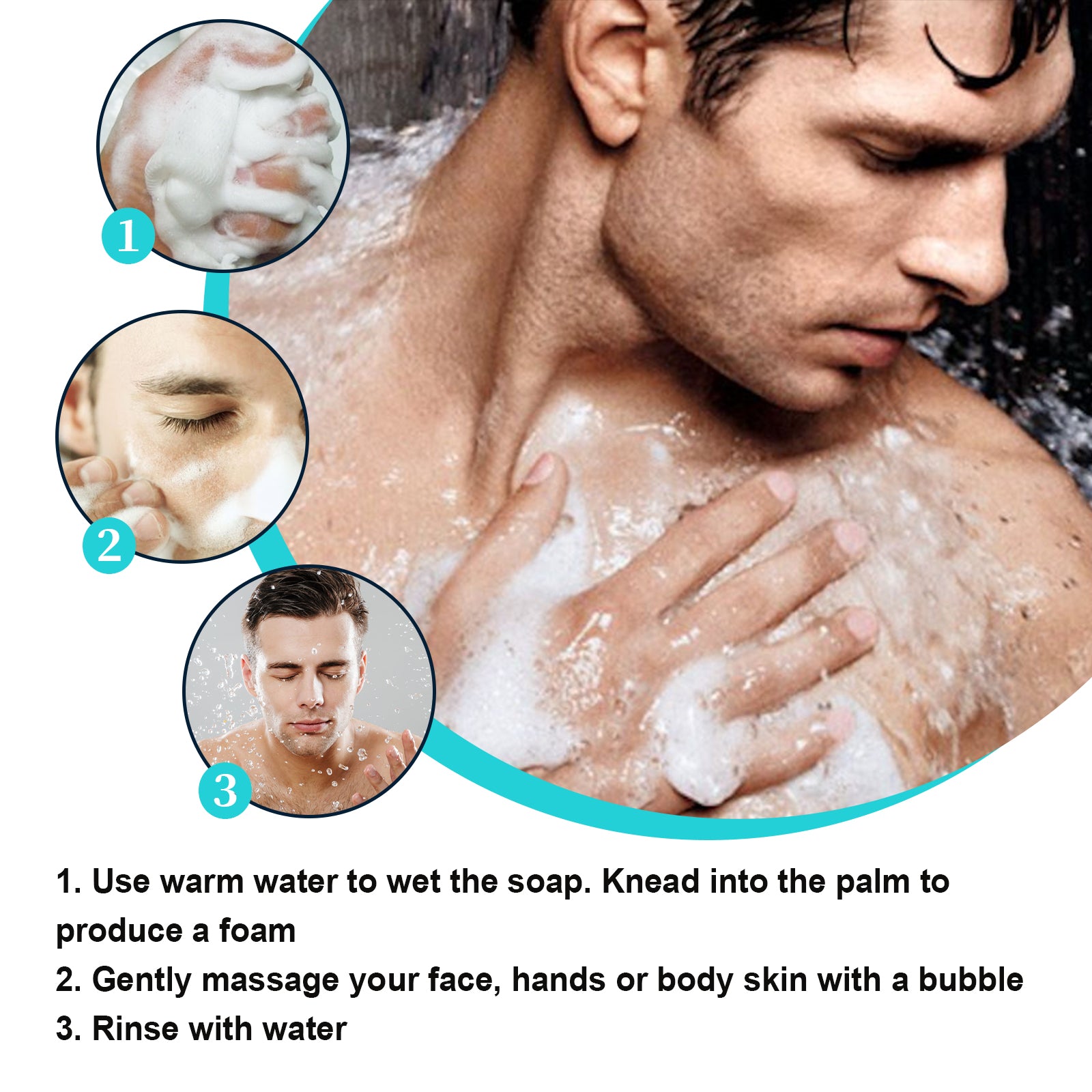EELHOE Aurora Purifying Mite - Removing Soap, Deep Cleansing Facial Body Skin Fade Acne Print Multi - Effect Cleansing Soap - 5 - CJ
