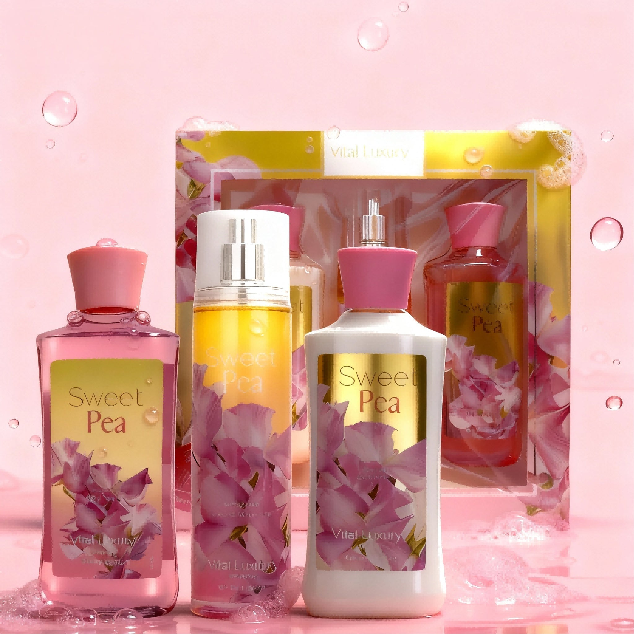 3pcs Set - Sakura Fragrance Shower Gel Set, Japanese Cherry Blossom 10 Fl.oz Shower Gel, 10 Fl.oz Body Lotion, 8 Fl. Oz Body Mist, A Three - piece Bath And Body Care Gift Set - 5 - CJ