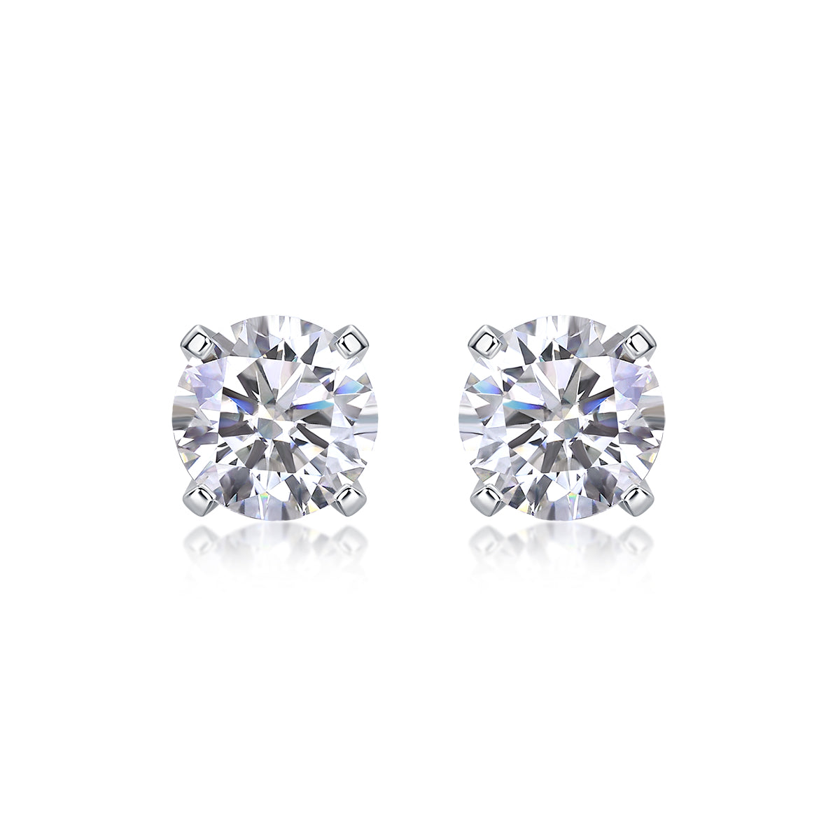 1Rhymes Luxury Fashion Diamond Earrings Stud Inlaid With Mosan Diamond Silver Ornaments Prohibit TikTok sales - 5 - CJ