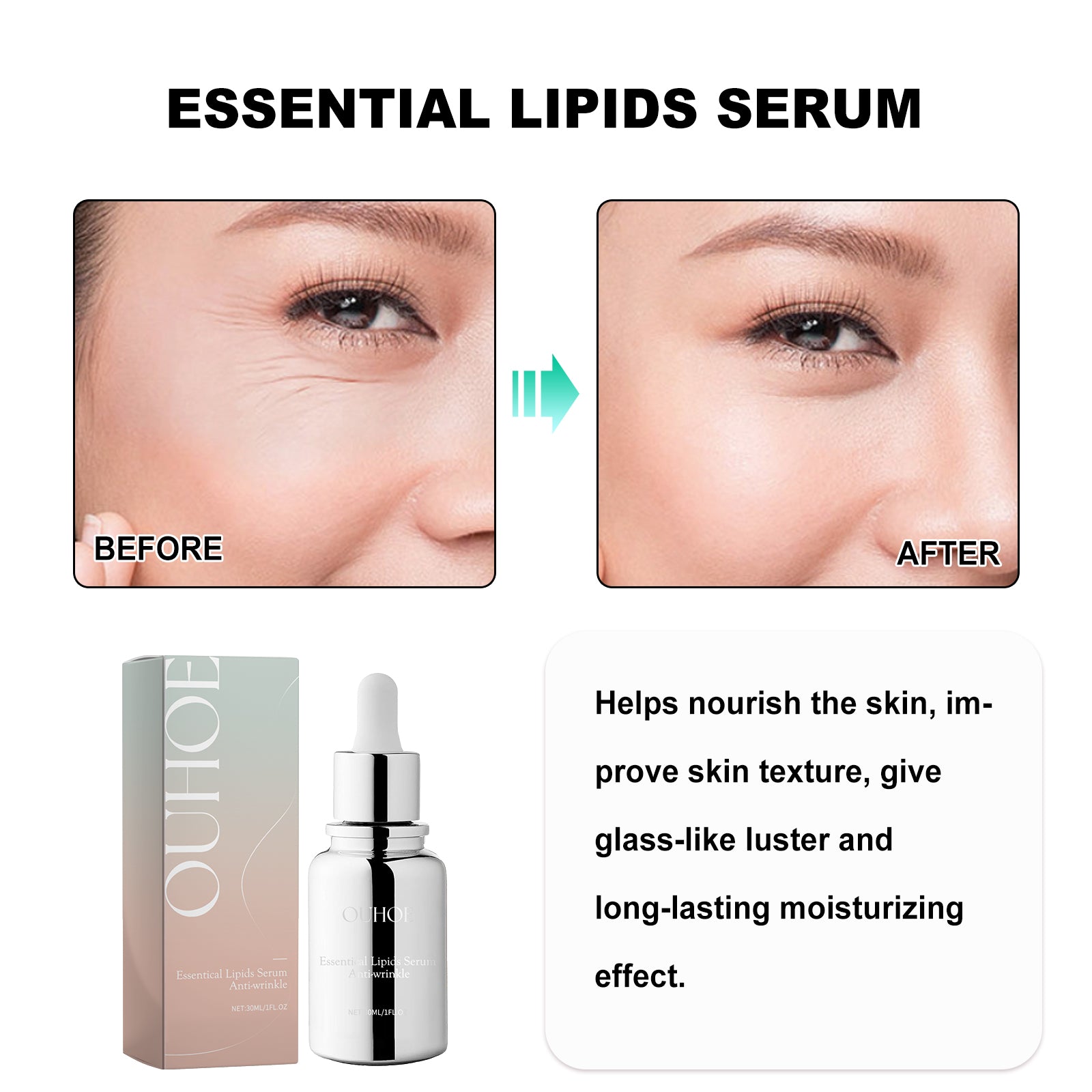 OUHOE Essentical Lipids Serum, The Face Tightens The Fine Lines Of The Eyes Of The Law Wrinkles The Skin Anti - Wrinkle And Anti - Aging - 5 - CJ