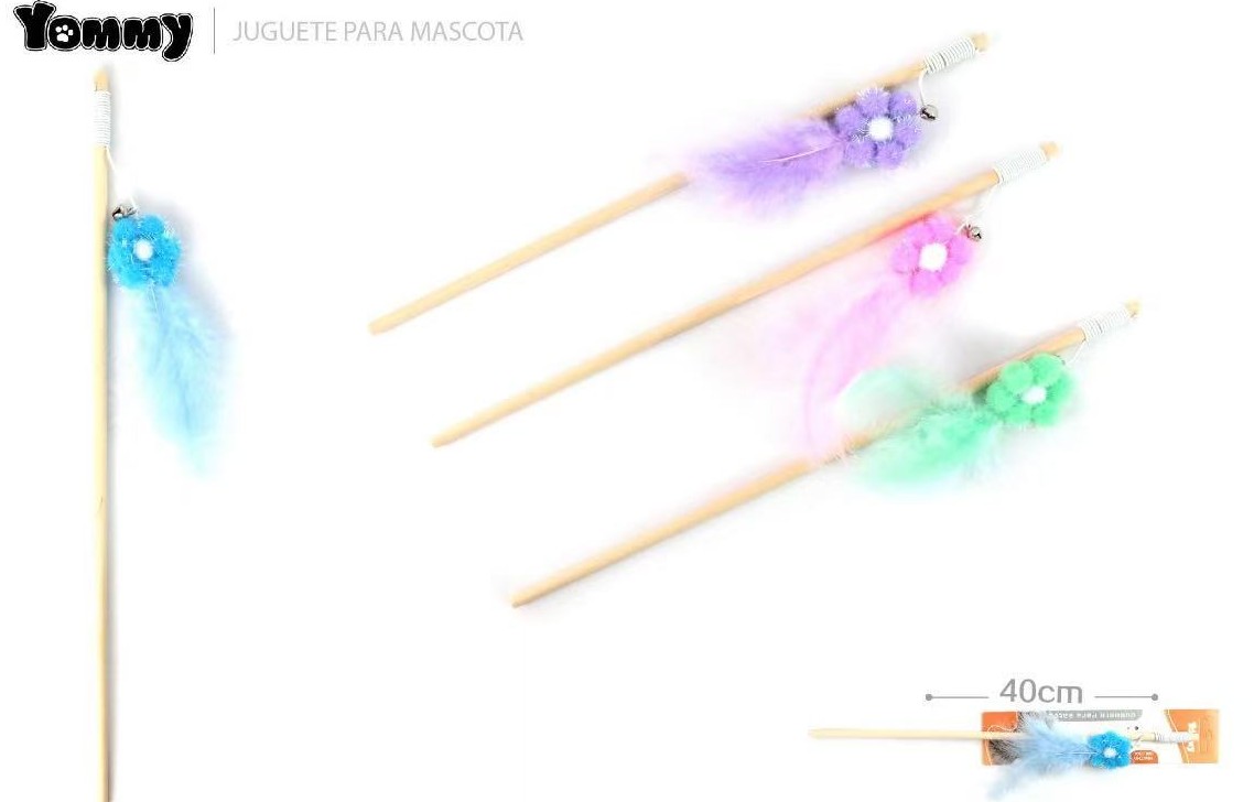 Wooden Pole Small Flower, Cat Teasing Stick - 5 - CJ