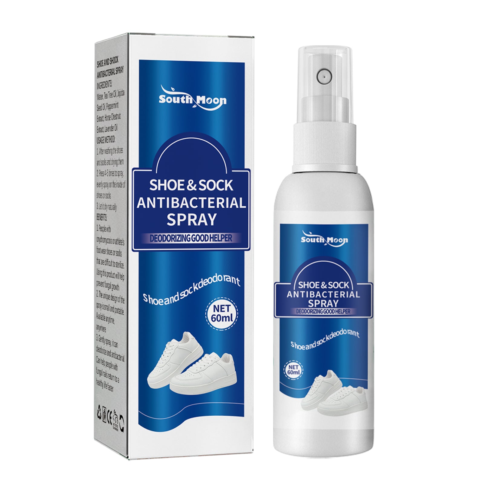 South Moon Shoe And Sock Deodorizing Spray Shoe And Sock Cleaner Sweaty Feet Odor Remover Dry Shoe Cabinet Freshener - 5 - CJ
