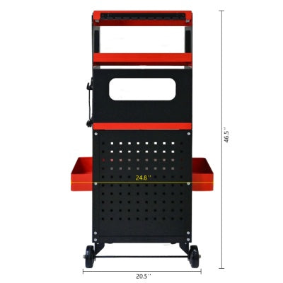 4 LEVEL MULTI PURPOSE TROLLEY FOR DIAGNOSTICS - BLACK RED - 5 - CJ