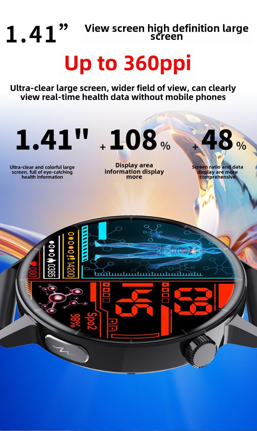1.41 - inch Health Smartwatch Fitness Tracker And Heart Rate - blood Oxygen - blood Pressure - sleep Monitor - 5 - CJ