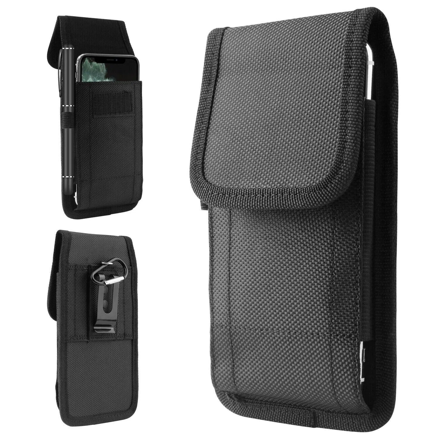 Vertical Cell Phone Holster Pouch Wallet Case With Belt Clip For - 5 - CJ