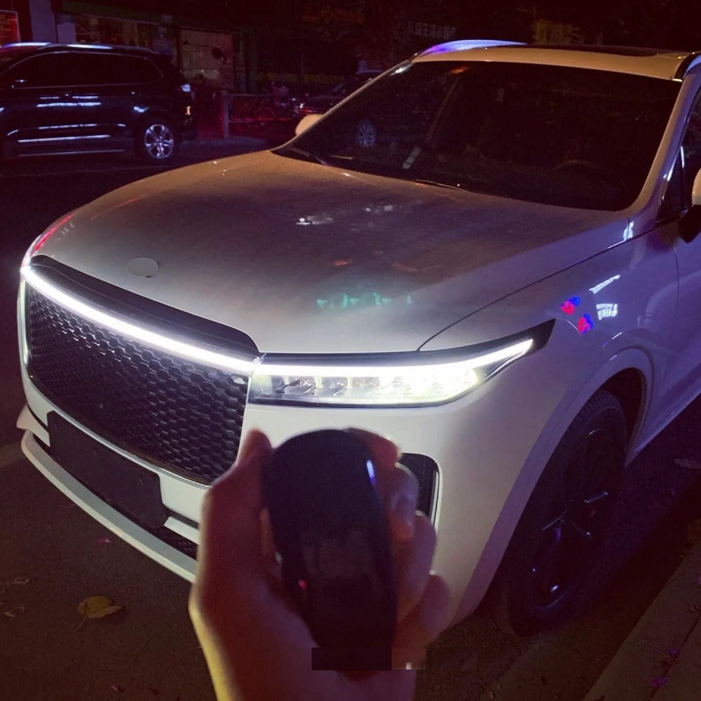 Upgrade Your Vehicle With A Universal 12V, 10W Start - Scan Car LED Hood Light White 59In Dynamic Daytime Running Light - 5 - CJ