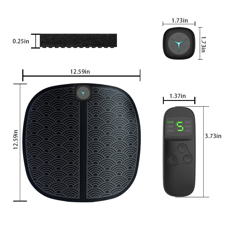 Foldable Sole Micro Current Therapy Sole Massager - 0 - CJ - Black - CJAM187308201AZ