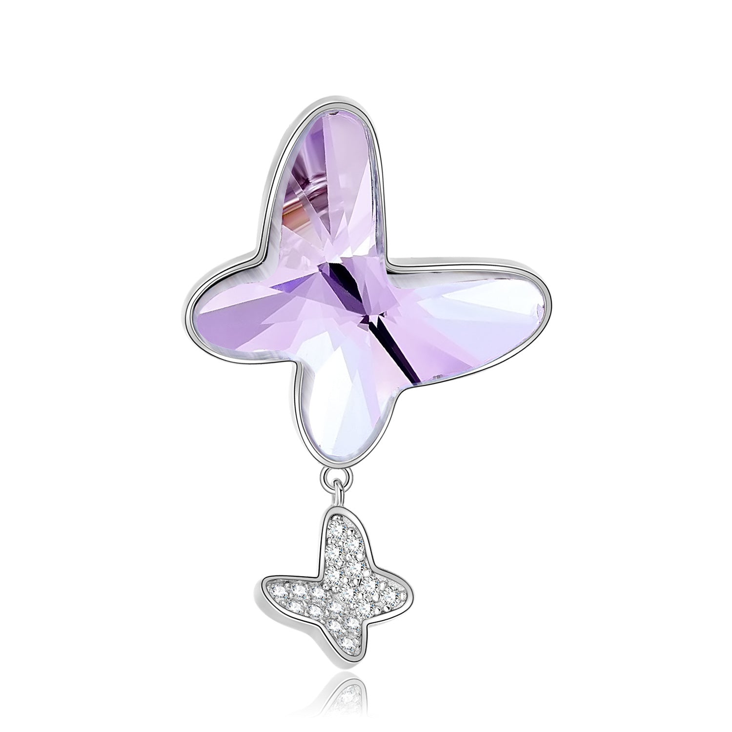 Shining Purple Butterfly Necklace 925 Sterling Silver Personalized Ins Sweater Chain - 4 - https://x.com/titan_prim62775J