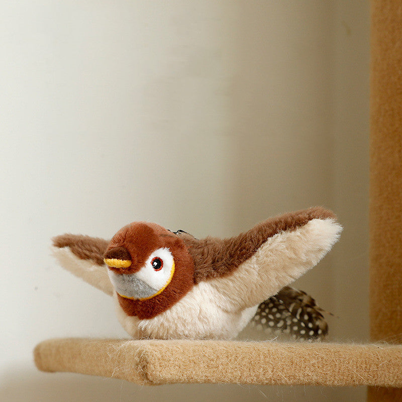 Pet Plush Toy Making Sound Electric Fish Jumping Winged Bird - 0 - CJ