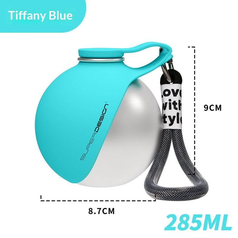 Creative Portable Outdoor Pet Stainless Steel Water Cup Small Dog Water Bottle Convenient Dog Drink Dispenser Puppy Travel Portable Water Bowl Pet Products - 0 - CJ - Blue - Unprinted - CJDT275848904DW