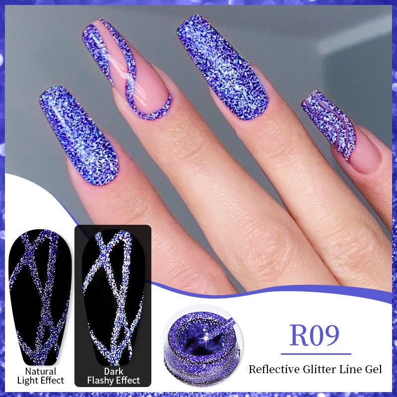 Nail Gel With A Glittery Brushed Finish And Reflective Sequins - 0 - CJ