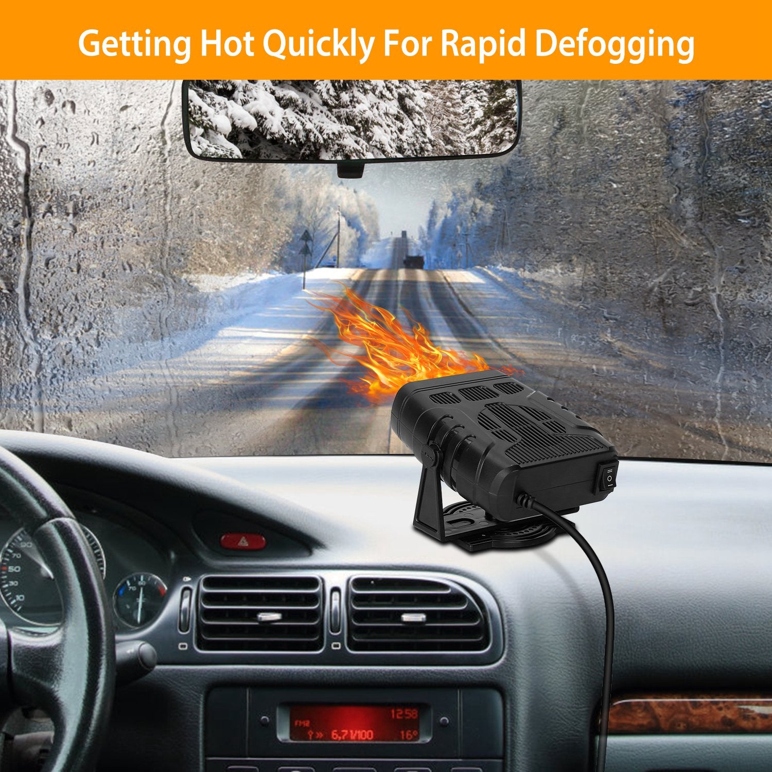 24V 200W Or 12V 120W Portable Car Heater Heating Fan 2 In 1 Defroster Demister Windshield Heater Automotive Cooling Fan - 5.0 - CJ