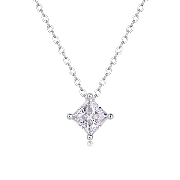 1Stay Together - A Fashionable And Luxurious Diamond Jewelry Pendant Set With Square Moissanite S925 Sterling Silver. Prohibit TikTok sales - 5 - CJ