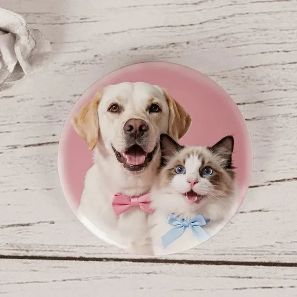 Custom Pet Photo Pins - Cherish Memories With Your Furry Friend - 2.25inch 2 Pcs Must Upload The Image - 5 - CJ