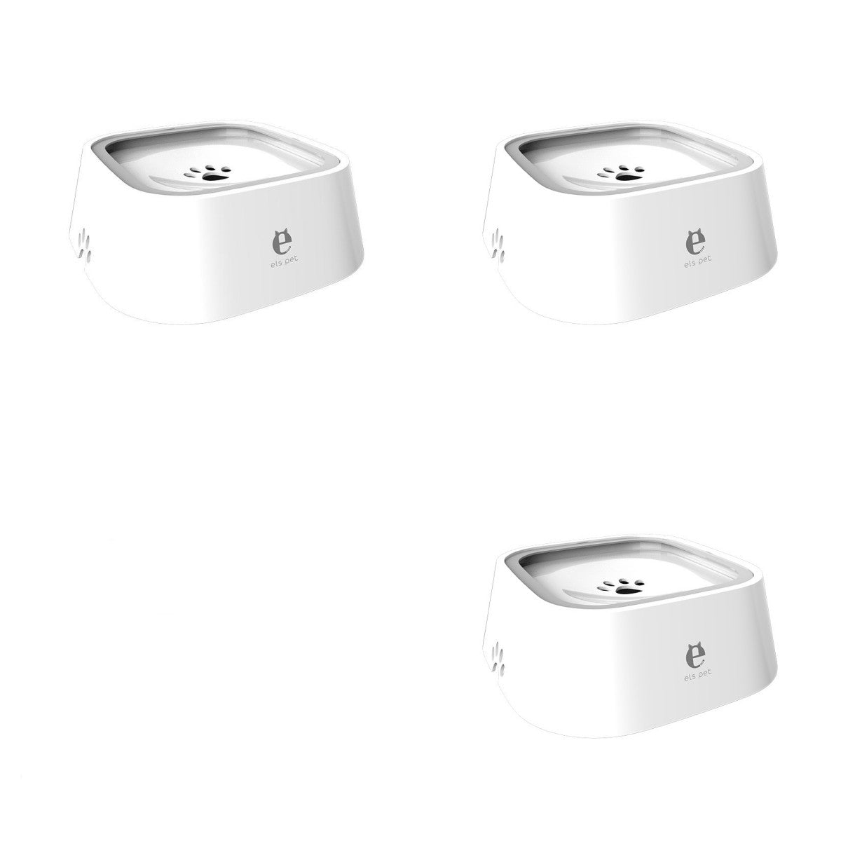 Non - wet Mouth Dog Bowl, Floating Bowl, Anti - overturning - 0 - CJ - White 3pcs - CJJJCWGY00623 - White 3pcs