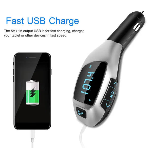 Car FM Wireless Transmitter USB Charge Hands - free Call MP3 Player - 5 - CJ