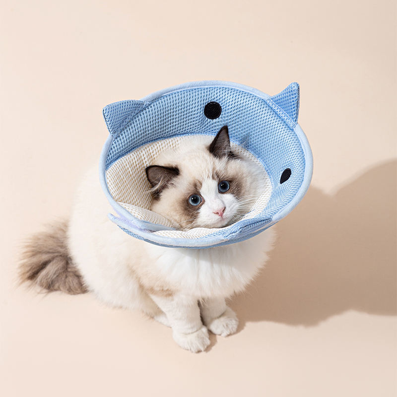 Soft Cat Recovery Collar Cat Cone Collar Nonwoven Fabric Elizabethan Collar Loops - Protective Wound Healing Specially Designed For Cats And Puppies - Easy To Eat And Drink - 5 - CJ