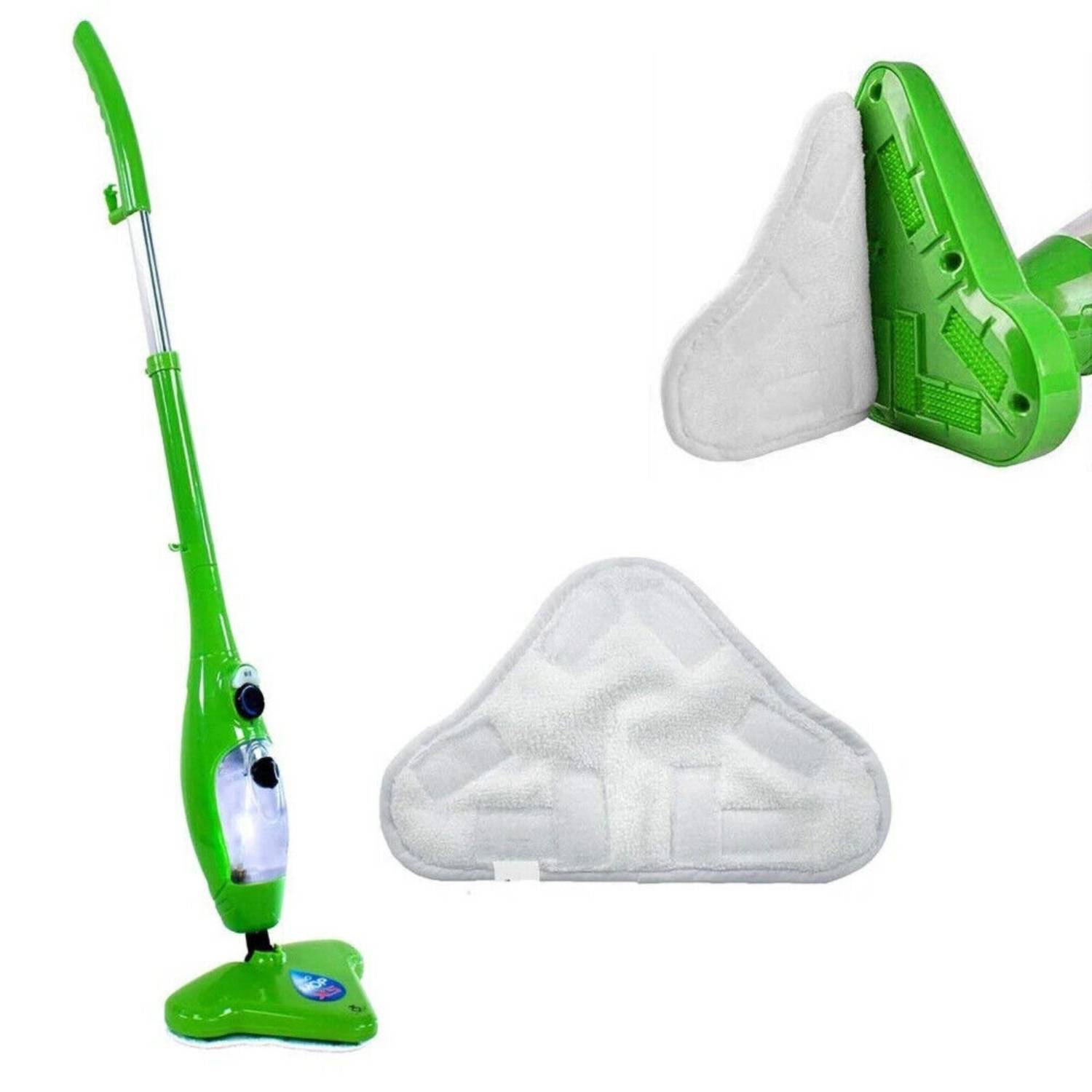 5PCS Stick On White Washable Cleaning Pads Microfiber For X5 Steam Mop H2O - 5.0 - CJ