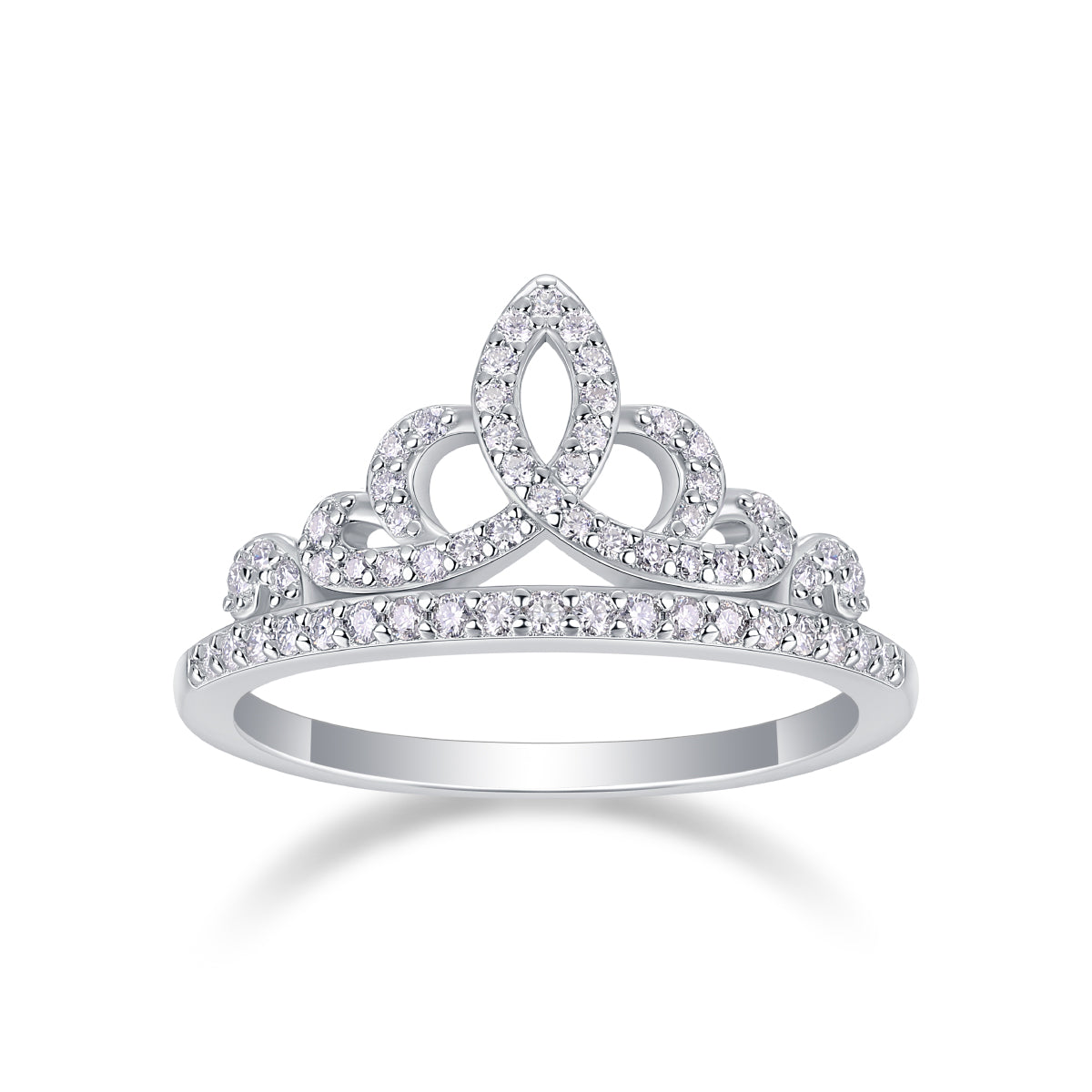 1Crown Diamond Ring Luxury And Stylish Moissanite Silver Ring Prohibit TikTok sales - 5 - CJ