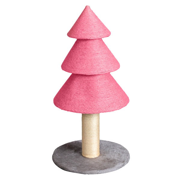 31.5in Christmas Tree Cat Scratcher, Cat Scratching Post For Indoor Cats, Large Sisal Cat Scratching Tree Cat Scratch Tower, - Pink - 5 - CJ