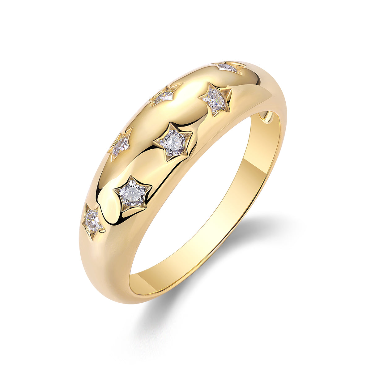 1Trendy Diamond Rings, Wedding Rings, Luxury Fashion, Silver Rings Set With Moissanite Prohibit TikTok sales - 5 - CJ