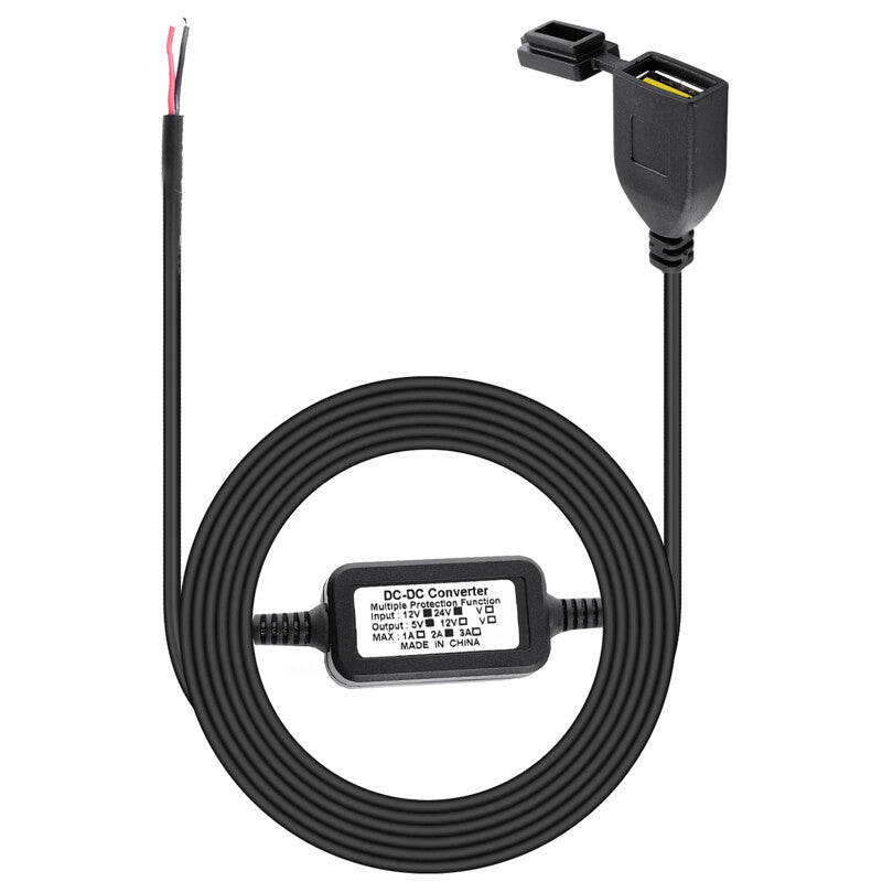 Waterproof Motorbike Motorcycle Power Adapter USB Charger Socket For GPS 12V - 24V - 5 - CJ