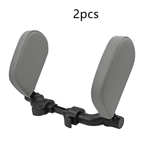 Car headrest pillow Sleep Adjustable Side Car Soft Travel Seat Headrest Auto Leather Support Neck Pillow Cushion car accessories - 0 - CJ - Grey 2pcs - CJQCQCQC00615 - Grey 2pcs