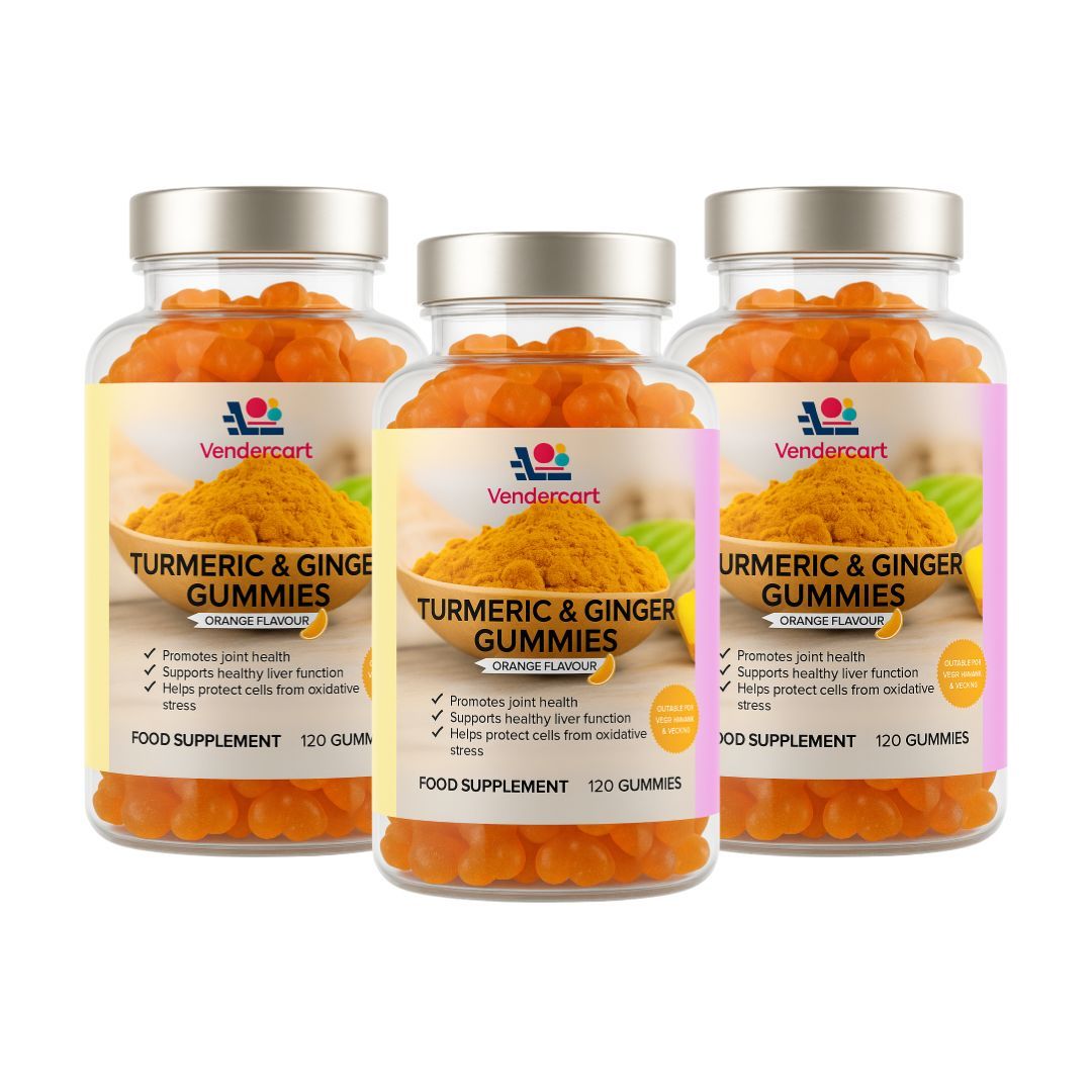 Turmeric & Ginger Gummies 120ct - Joint Support, Immune Boost, Vegan Friendly - 5.0 - CJ
