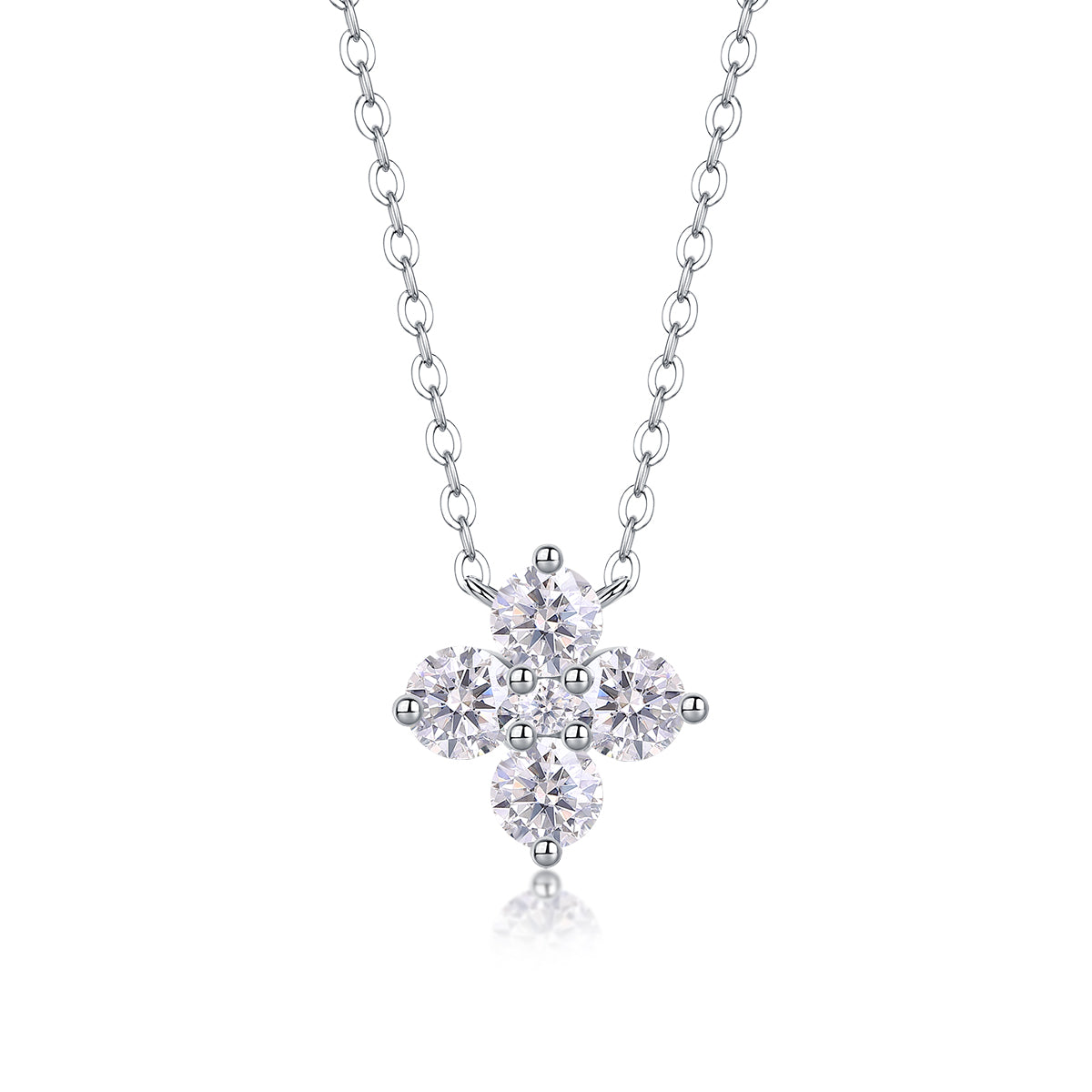 1Lucky Four - leaf Clover - A Fashionable And Luxurious Diamond Jewelry Pendant Set With Moissanite S925 Sterling Silver And Platinum Plating Prohibit TikTok sales - 5 - cj