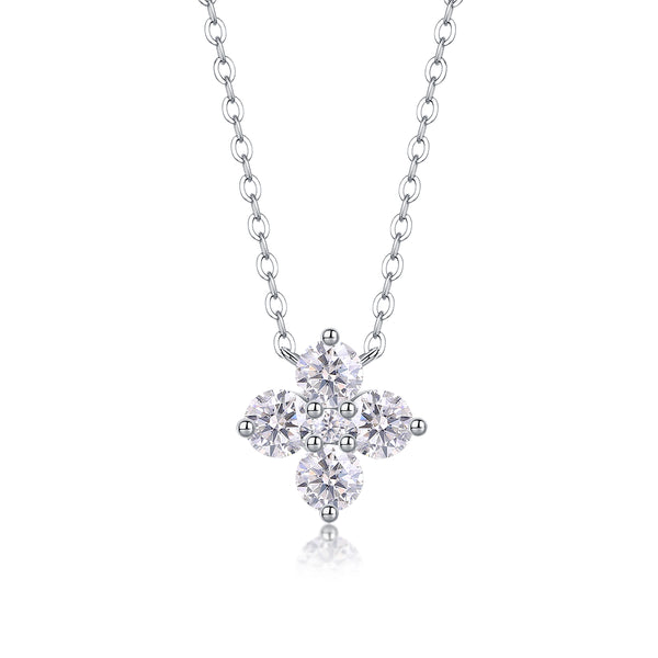 1Lucky Four - leaf Clover - A Fashionable And Luxurious Diamond Jewelry Pendant Set With Moissanite S925 Sterling Silver And Platinum Plating Prohibit TikTok sales - 5 - cj