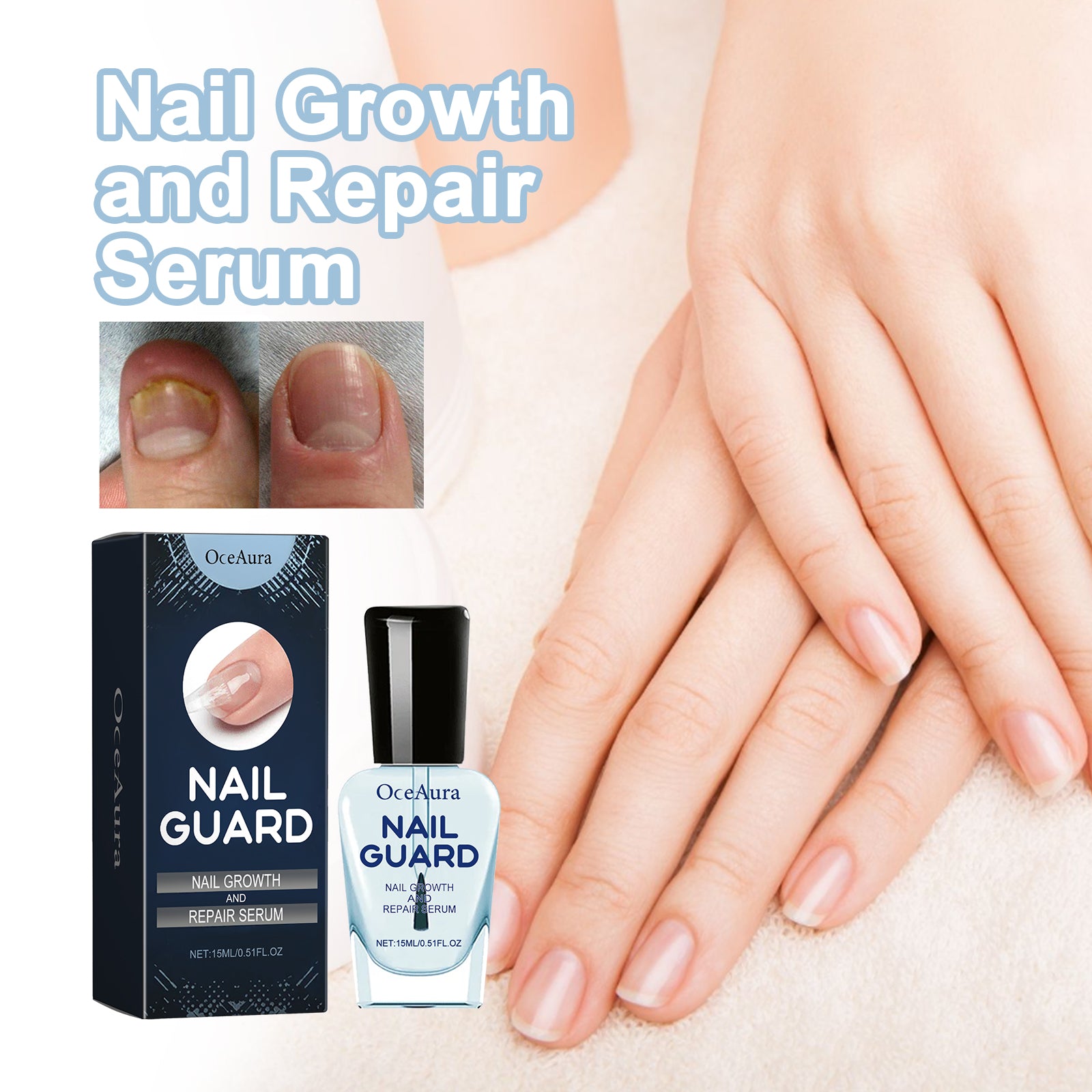 OceAura Nail Care Solution Gently Cleanses And Nourishes Nails And Nails - 5 - CJ