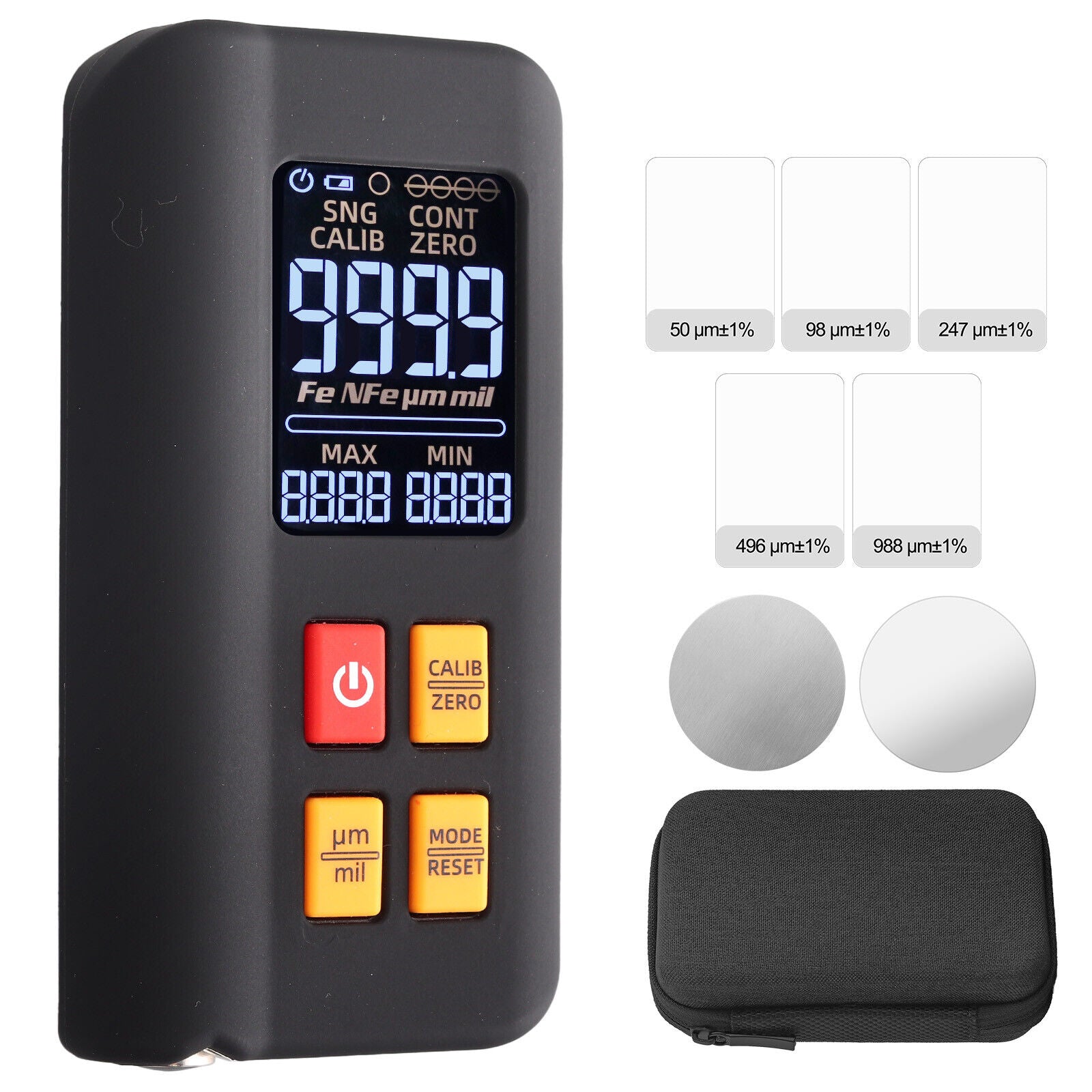 LCD Digital Thickness Gauge Car Coating Paint Film Depth Tester Fe NFe Probe - 5 - CJ