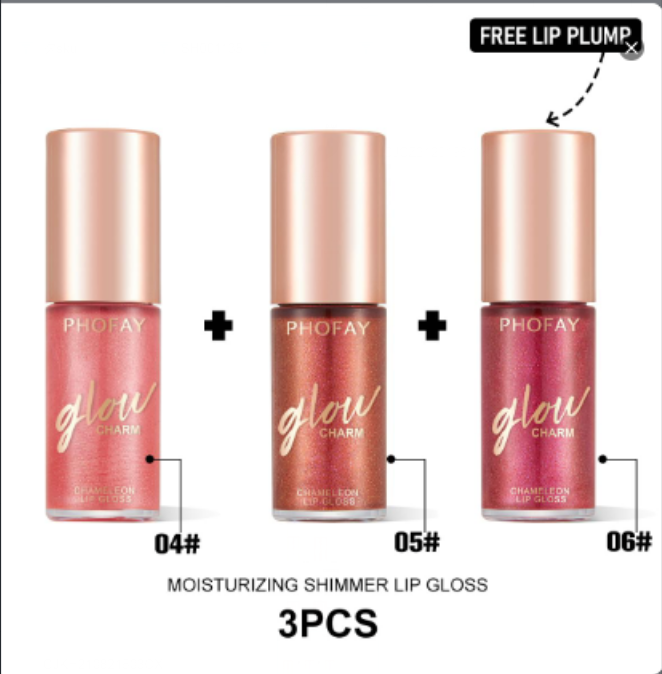 PHOFAY Moisturizing Shimmer Lip Gloss - 4 - CJ